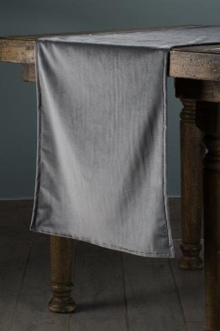 Specialty Velvet Charcoal table runner